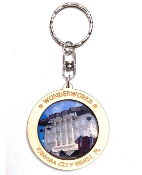 Round Photo Keychain with Namedrop