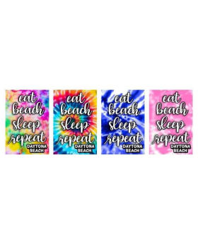 Tie dye namedrop keychain Eat, Beach, Sleep, Repeat