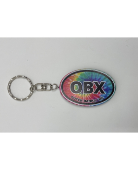 Tie Dye Keychain Background or Custom Design with Namedrop
