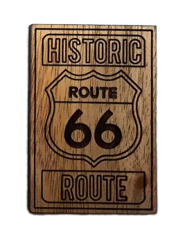 Wood Route 66 magnet