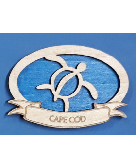 Custom oval magnet with banner