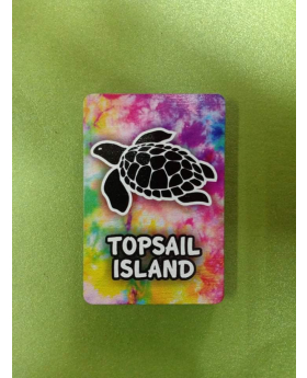 Turtle tie dye magnet with namedrop