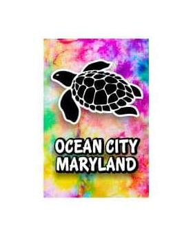 Turtle tie dye keychain with namedrop