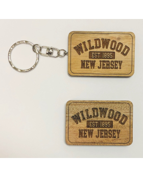 Wood Rectangle Magnet with Namedrop