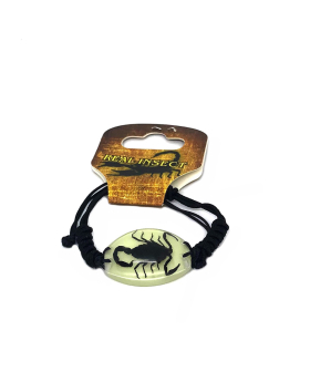 Large oval resin glow in the dark Scorpion bracelet