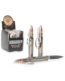 Rifle Bullet Knife Keychain