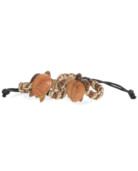 Wood Turtle Woven Bracelet