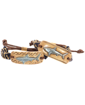 Assorted Shark Clay Woven Bracelet