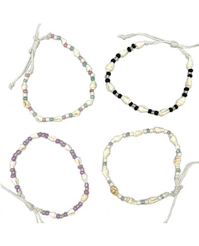 Shell Anklet with assorted beads