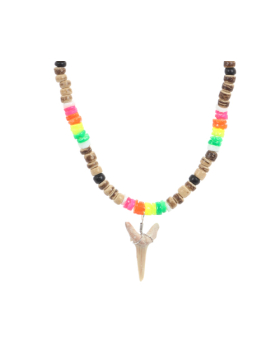 Coco with Multi Neon Shell Necklace