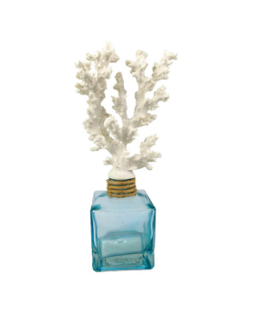 Glass Bottle w/ Resin Coral Topper
