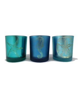 Special Price -3 Asst Backlit Glass Candle Holder