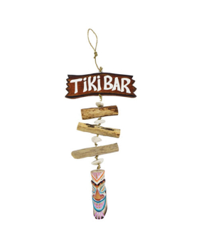 Tiki Bar Driftwood Drop w/ Color Tiki Mask