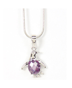 Penguin Rhinestone Necklace
