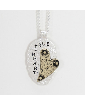 True Heart Two Tone Pendant