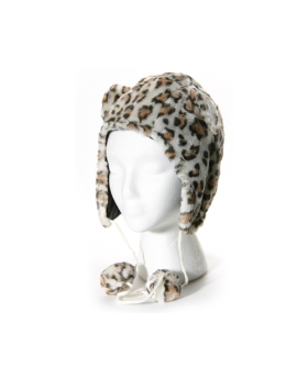 Girl's Leopard Helmet Hat