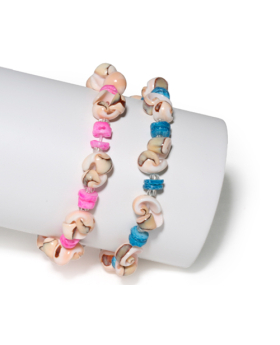 Assorted Popcorn Shell Stretch Bracelet