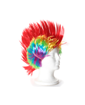 Light Up Rainbow Mohawk Wig