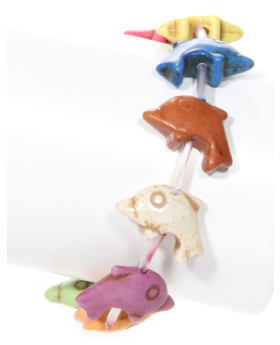 Assorted Gem Stone Dolphin Bracelet