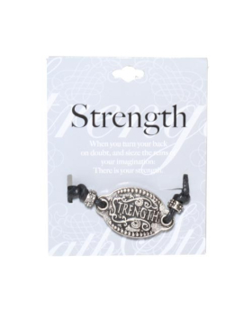 Motivational Strength Bracelet on Assorted Cord