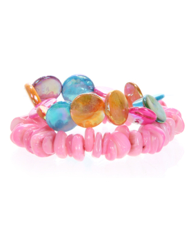 2 Pc Shell Bracelet Set