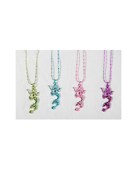 Assorted Neon Rhinestone Mermaid Necklace