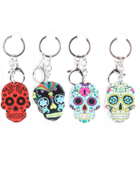 Assorted Day of the Dead Skull Keychains