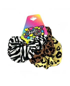 Set of 3 Animal print small Scrunchies