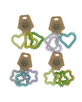 Glow in the Dark assorted Heart and Star shaped Hair Band/ Bracelet