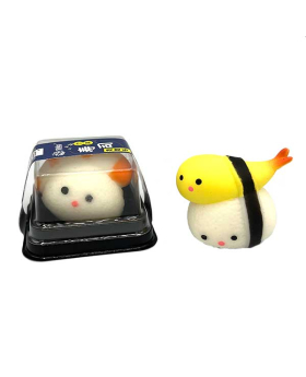 2.25" Square black Tray with assorted Squish Sushi