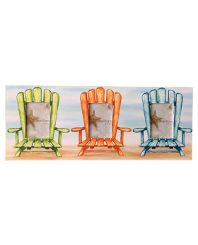 Special Price  Wood Triple beach chair picture frame
