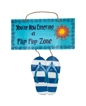 Wood Flip Flop Zone Sign
