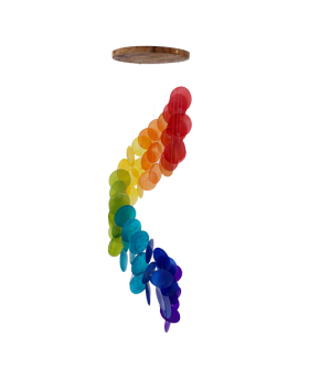 Rainbow Spiral Capiz Chime