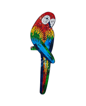 Mosaic Parrot Wall Plaque
