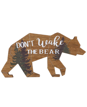 Special Price Wood Don't Wake the Bear sign