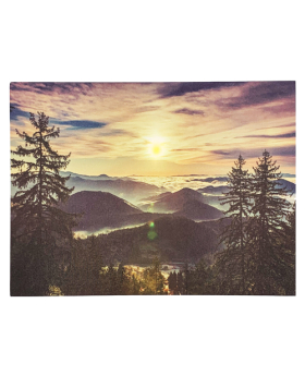Special Price Sunset Mountain Scene on Canvas 1 Led