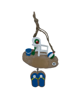 Special Price Resin Beach Chair with dangle Flip Flops Ornament