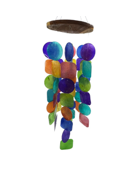 Small Rainbow colored Capiz Chime