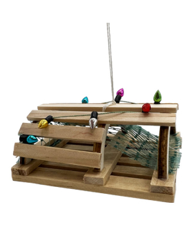 Wood Lobster Trap Ornament