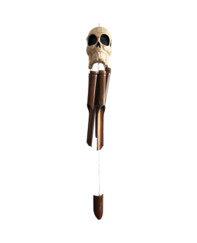 Bamboo Chime with Skull Top