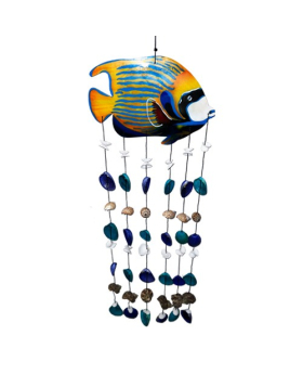 Special Price WOOD TROPICAL FISH MIXED SHELL CHIME 