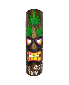 Wood 4:20 Tiki Mask