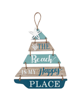 Special Price Wood The Beach is My Happy Place Sign