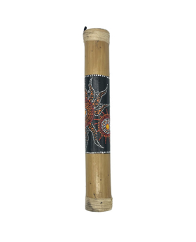 Bamboo Rain Stick with Sun Design