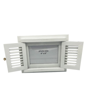 Whitewashed Shutter 4x6 Photo Frame