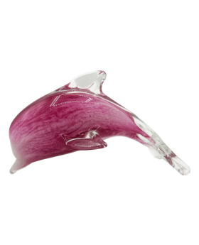 Small Pink Glass Dolphin