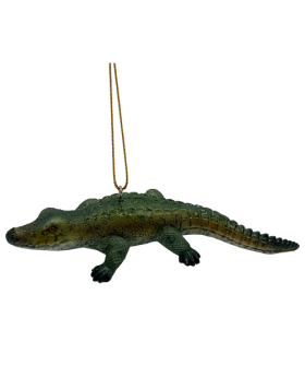 Glossy Resin Alligator Ornament