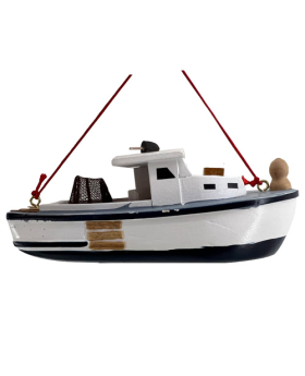Wood Lobster Boat Ornament