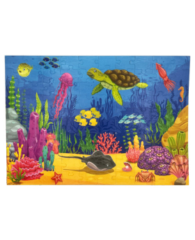 100 pc Kid's Puzzle-Sea Turtle & Friends