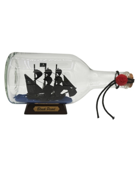 Black Pearl Pirate Ship in Medium Bottle